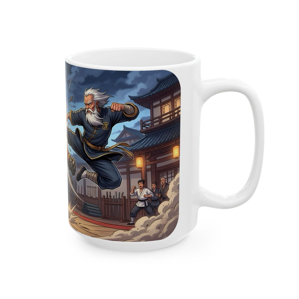 Daylight Saving Time Fight White Ceramic Mug – Brawling For Sleep Cup (11oz, 15oz)