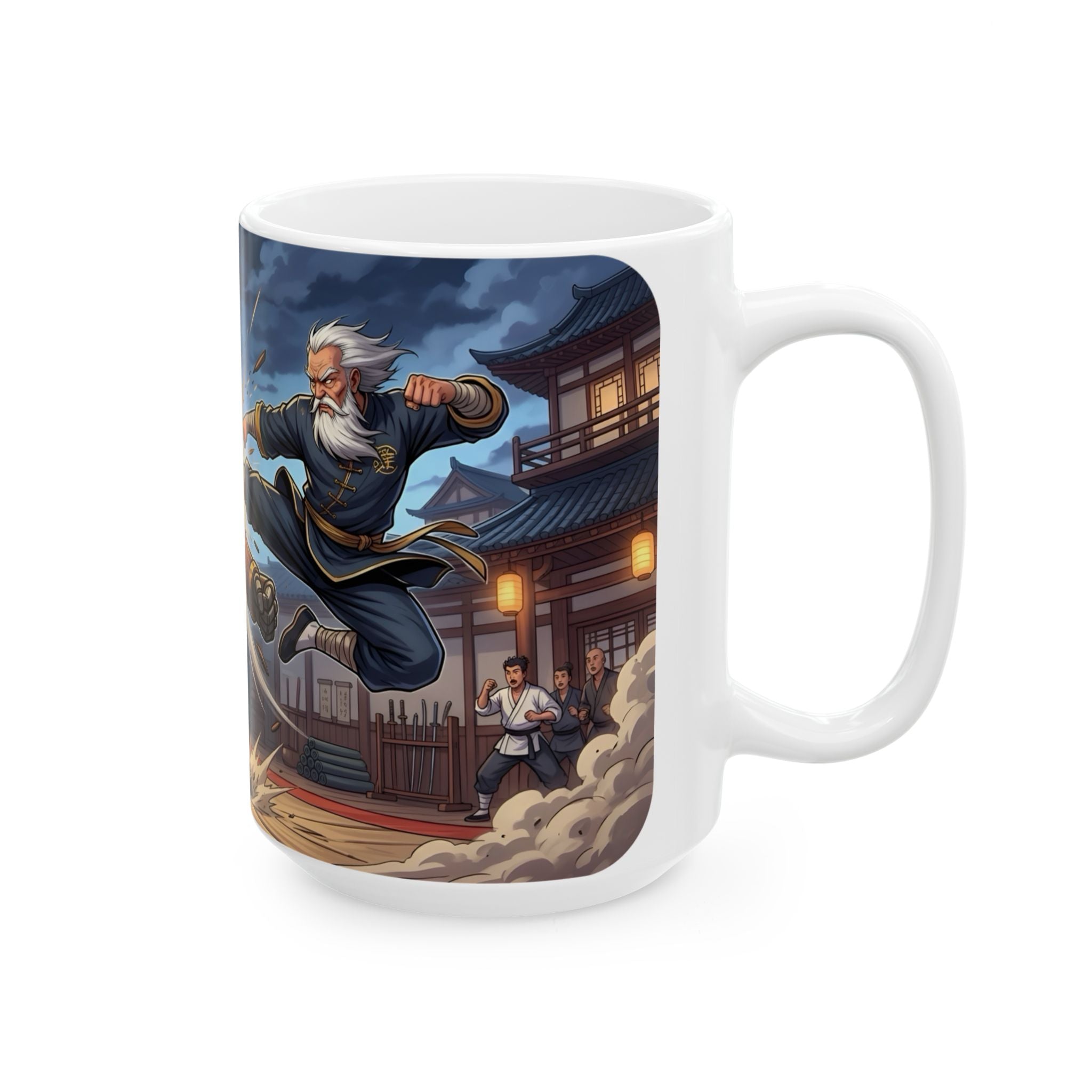 Daylight Saving Time Fight White Ceramic Mug – Brawling For Sleep Cup (11oz, 15oz)