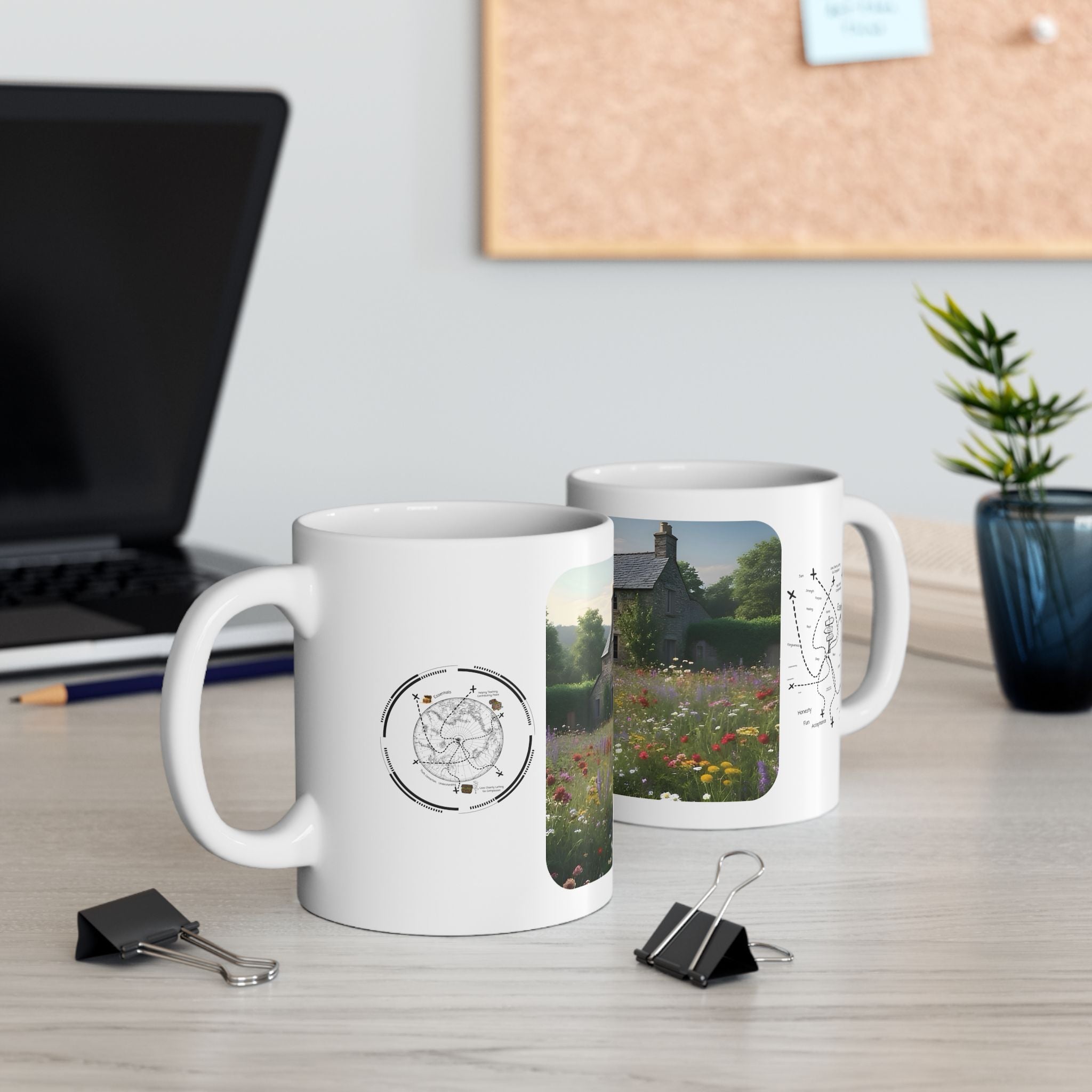 Cozy Architecture & Dreamy Landscapes #13 White Ceramic Mug – Homes Home Sweet Home Cup (11oz/15oz)