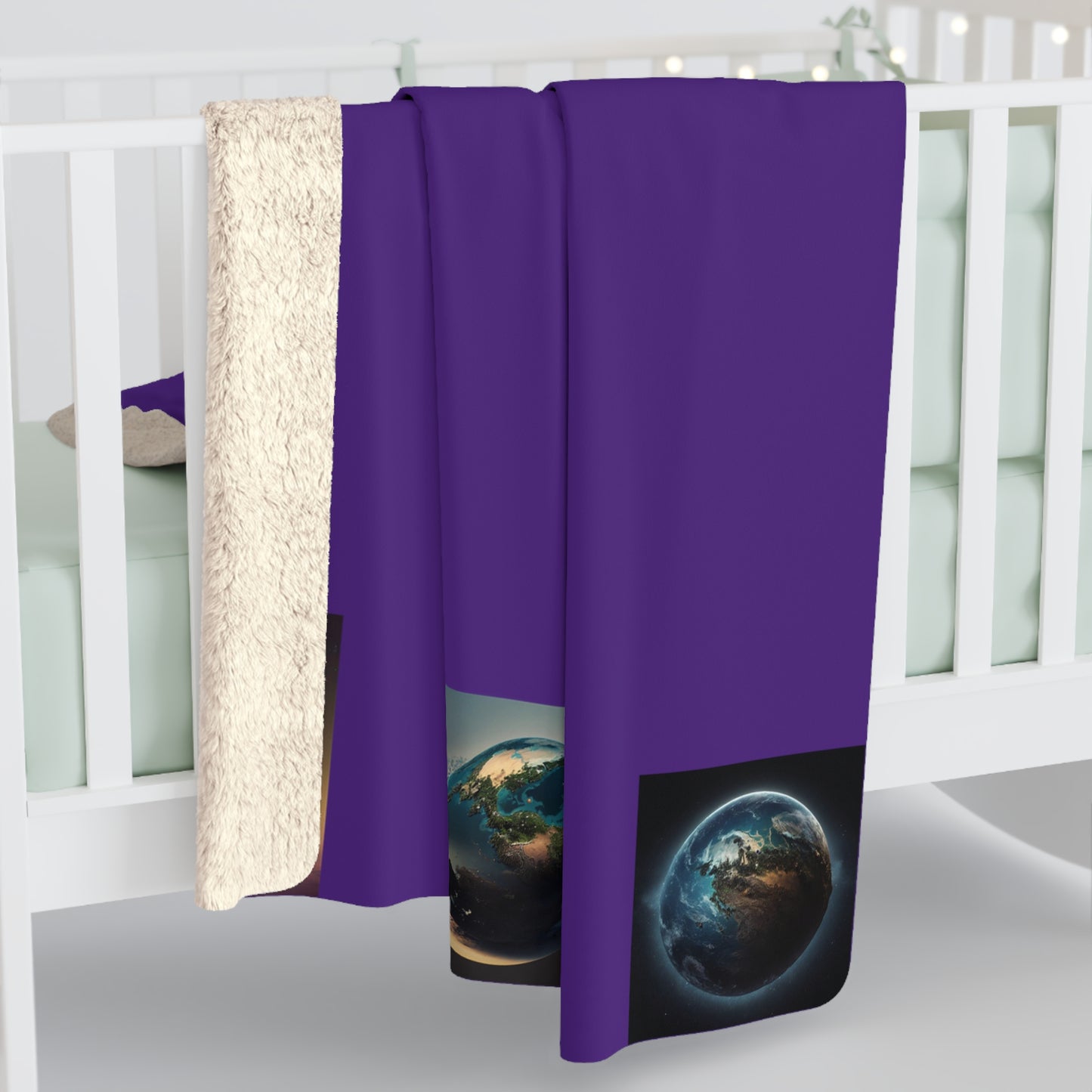 Matiby MEK Purple Sherpa Fleece Blanket