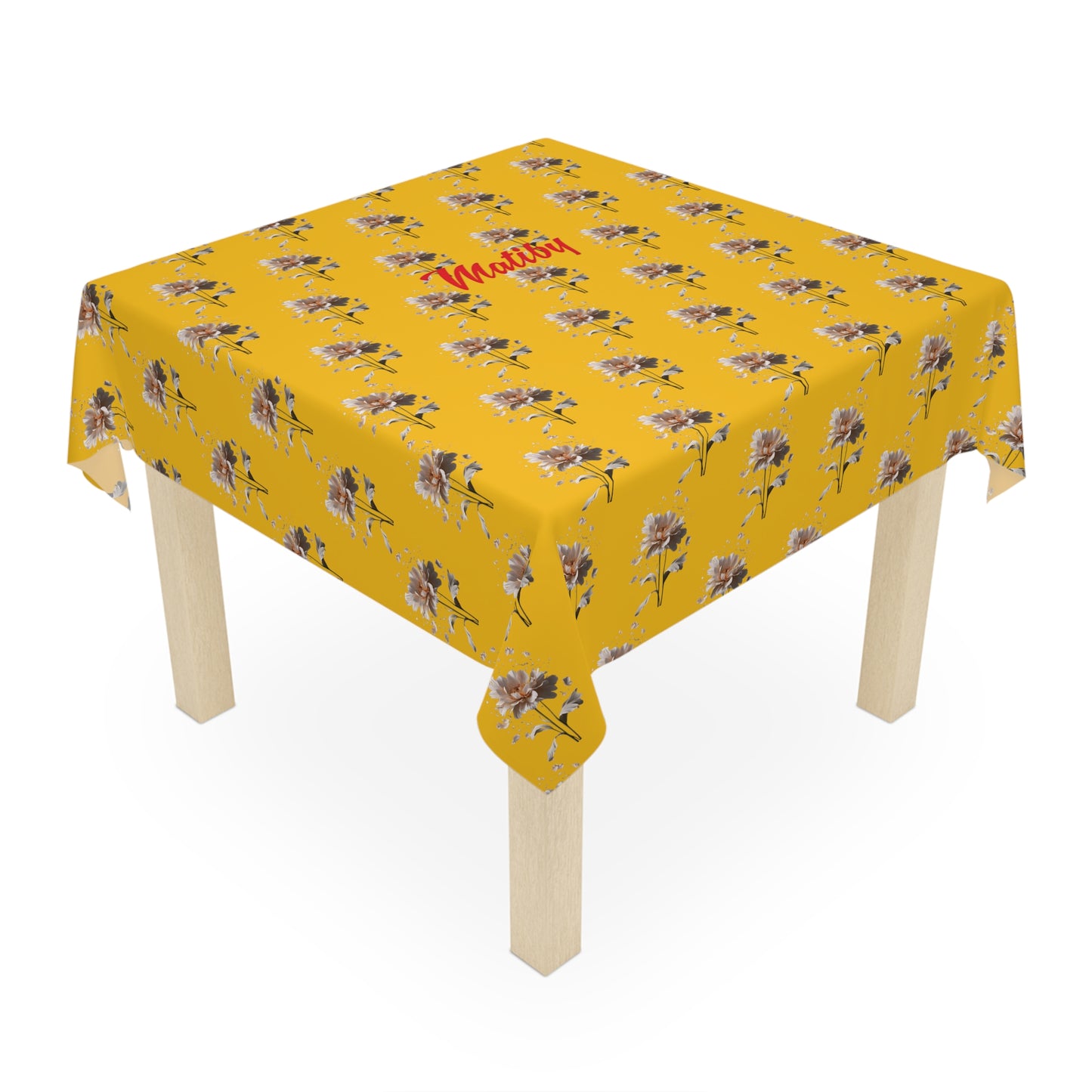 Matiby Yellow Flower Tablecloth