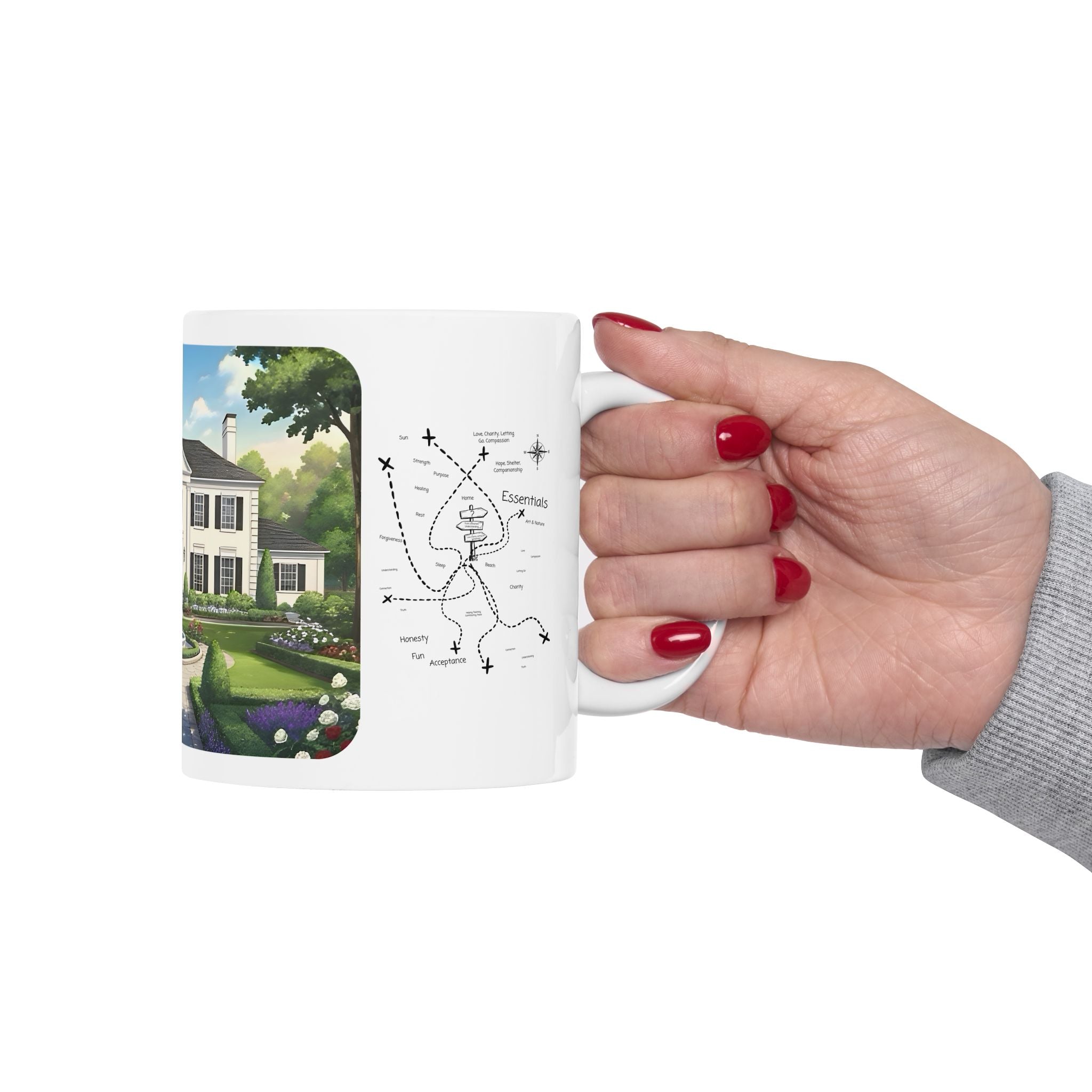 Cozy Architecture & Dreamy Landscapes #48 White Ceramic Mug – Homes Home Sweet Home Cup (11oz/15oz)