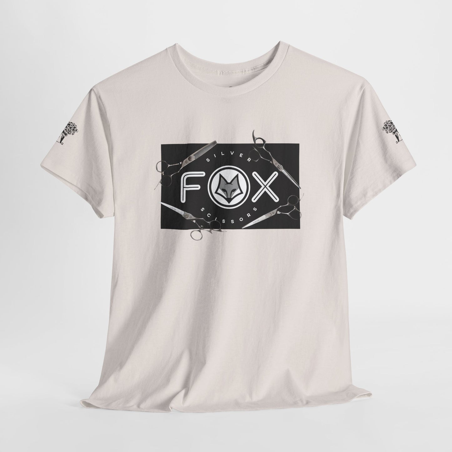 Silver Fox Scissors Unisex Heavy Cotton Tee