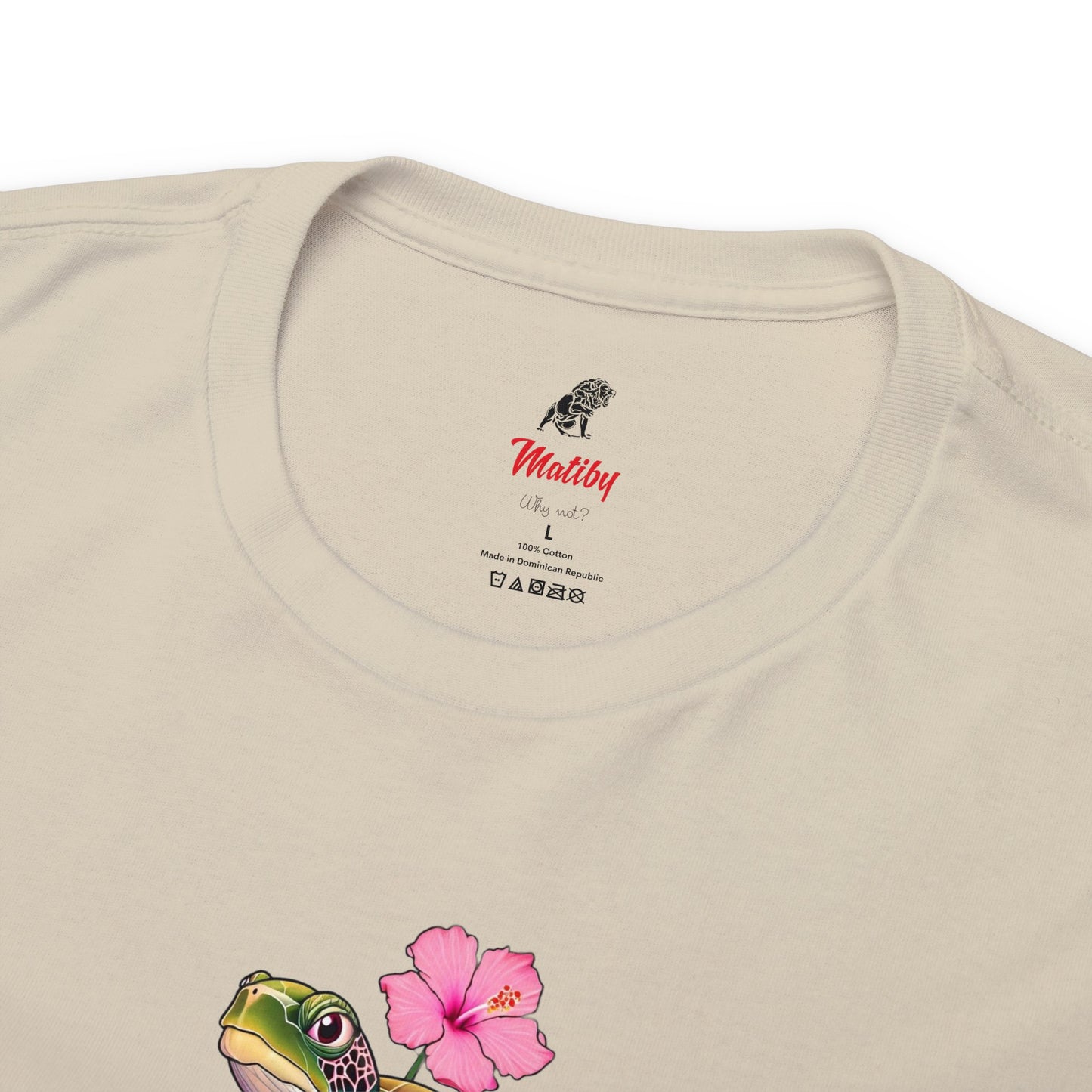 Turtle Flower Unisex Heavy Cotton Tee