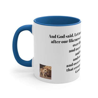 Bible Speaks Gen 1:26 Accent Mug, 11oz