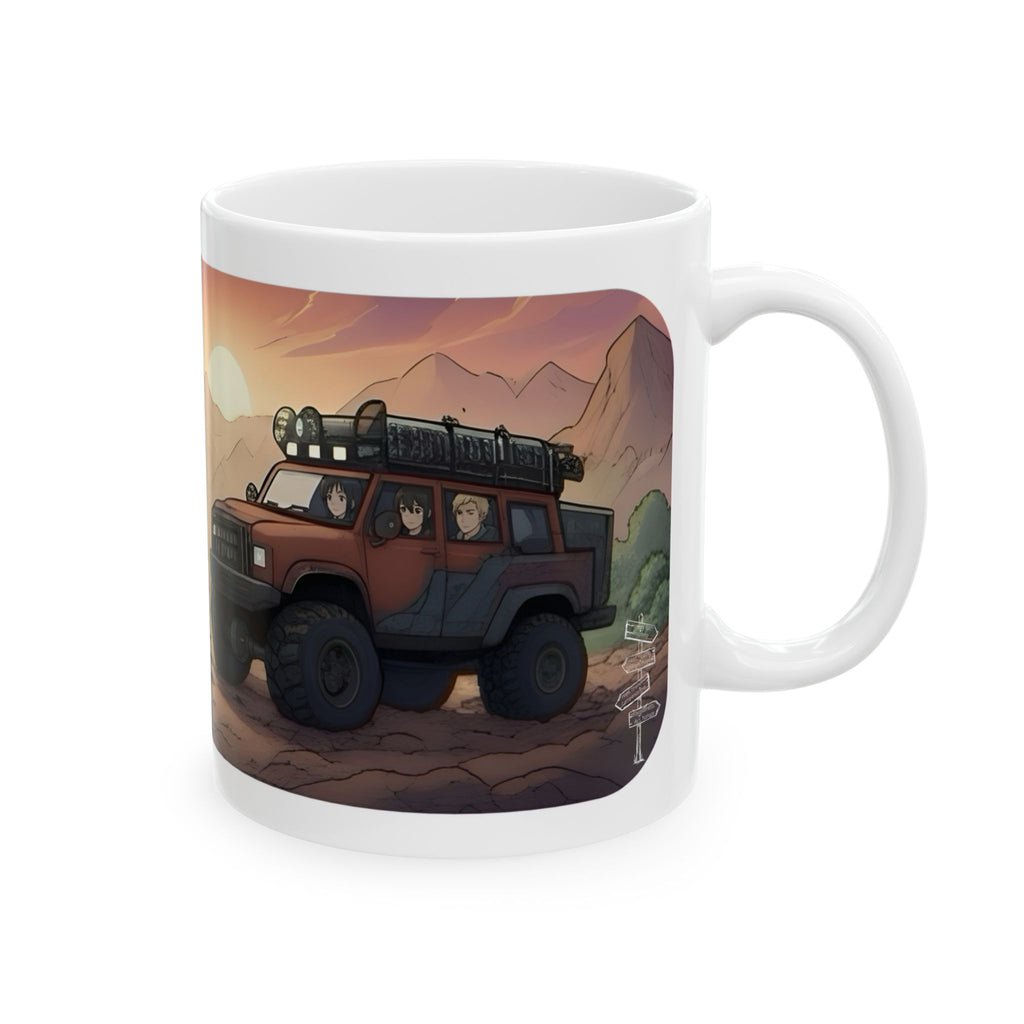 Adventure 4x4 Trucks #43, Future Engineers On The Move White Ceramic Mug — Find Your Path To The Essentials Cup (11oz & 15oz)