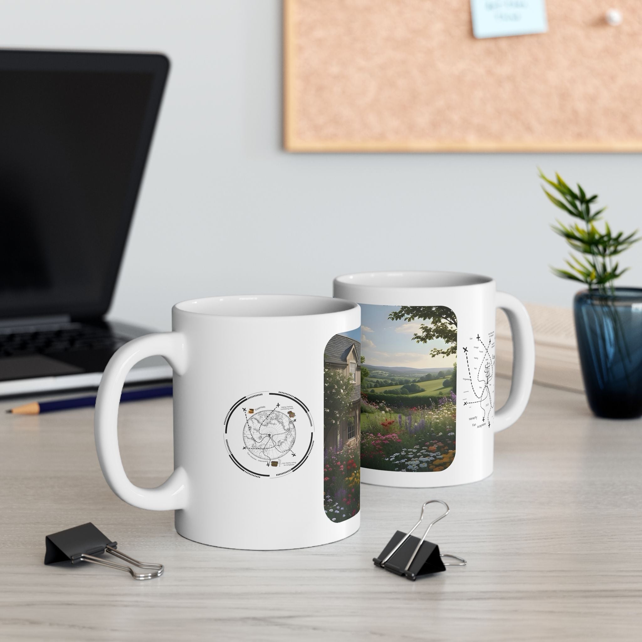 Cozy Architecture & Dreamy Landscapes #15 White Ceramic Mug – Homes Home Sweet Home Cup (11oz/15oz)