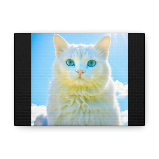 Artzy Cat Black Canvas Gallery Wraps