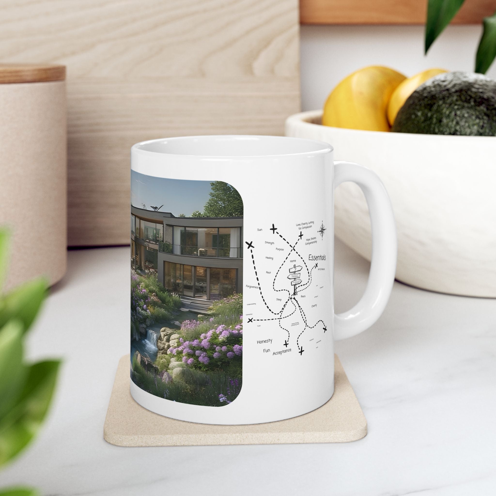 Cozy Architecture & Dreamy Landscapes #14 White Ceramic Mug – Homes Home Sweet Home Cup (11oz/15oz)
