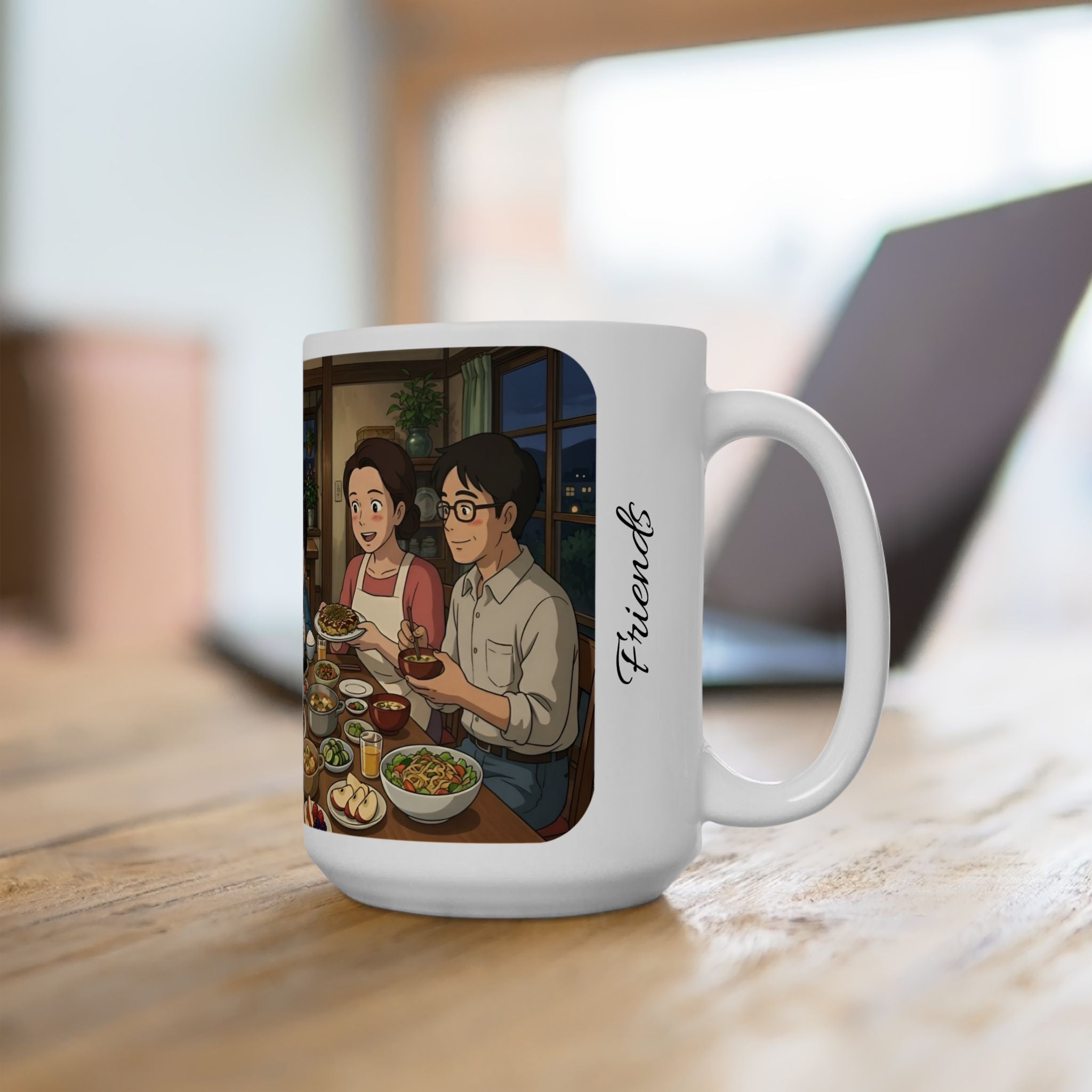 Family & Friends #8 Forever White Ceramic Mug — Cozy Feast Cup (11oz/15oz)