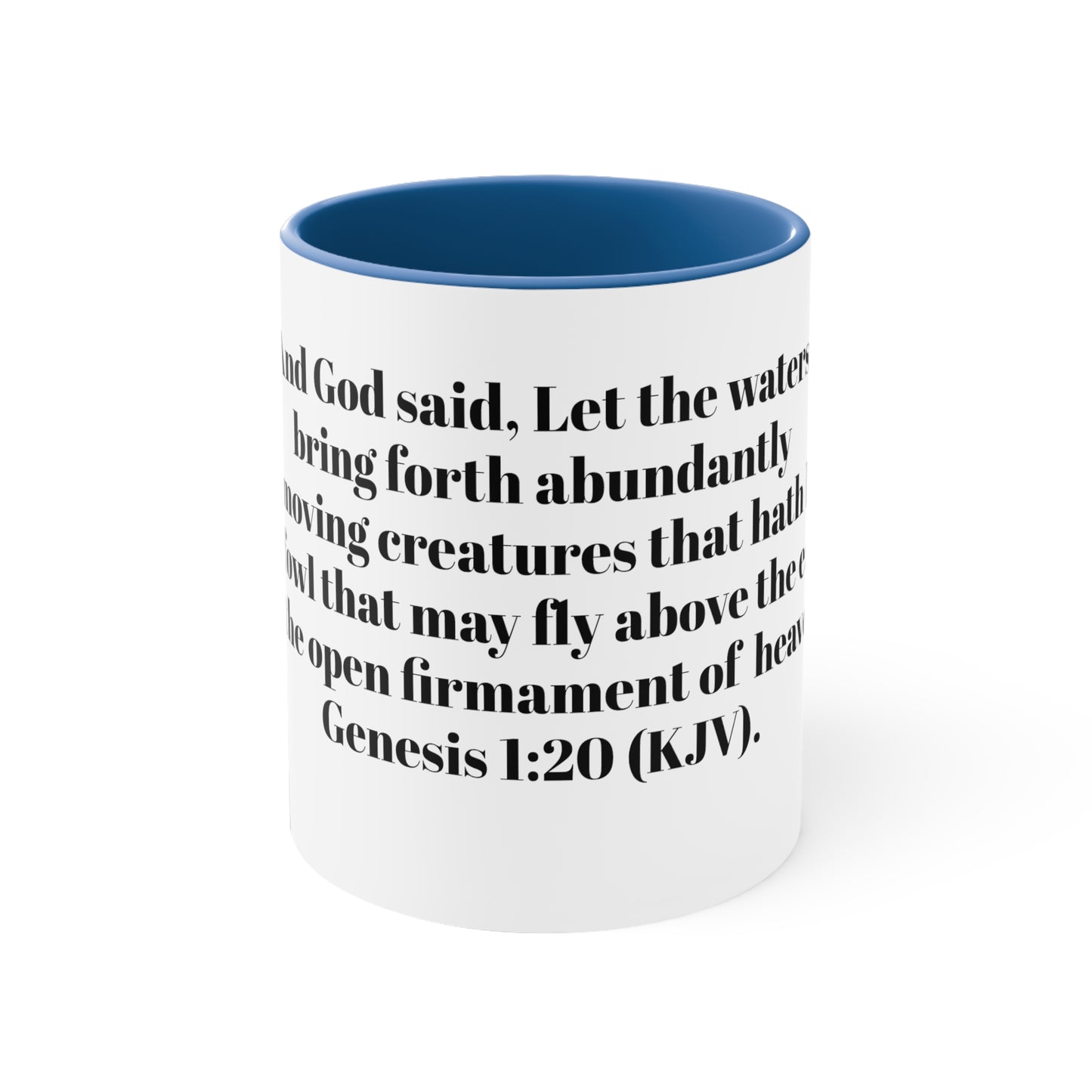 Bible Speaks Gen 1:20 Accent Mug, 11oz