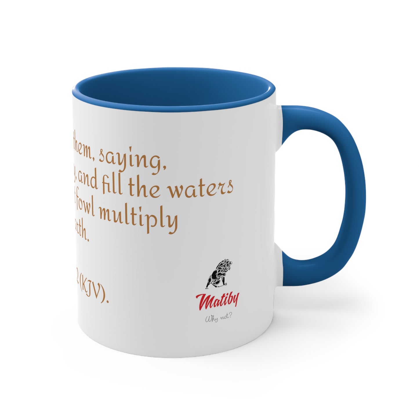 Bible Speaks Gen 1:22 Accent Mug, 11oz