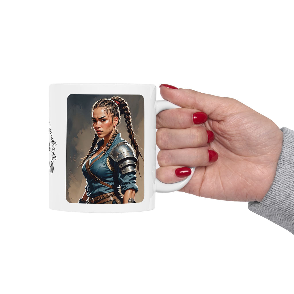 Gentle Woman of Valor #16 White Ceramic Mug - Fearfully & Wonderfully Made Tribute Cup (11oz/15oz)