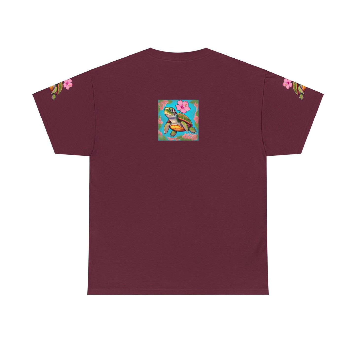 Turtle Flower Unisex Heavy Cotton Tee