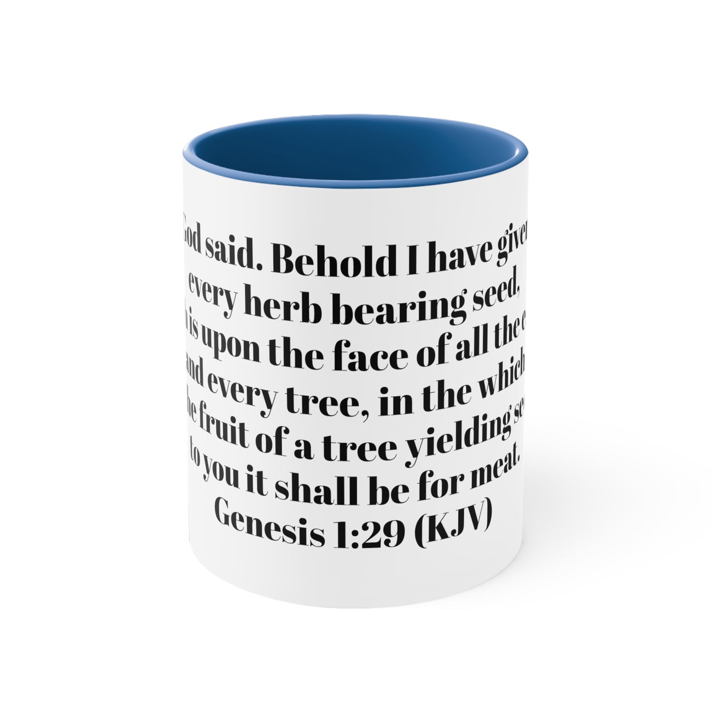 Bible Speaks Gen 1:29 Accent Mug, 11oz