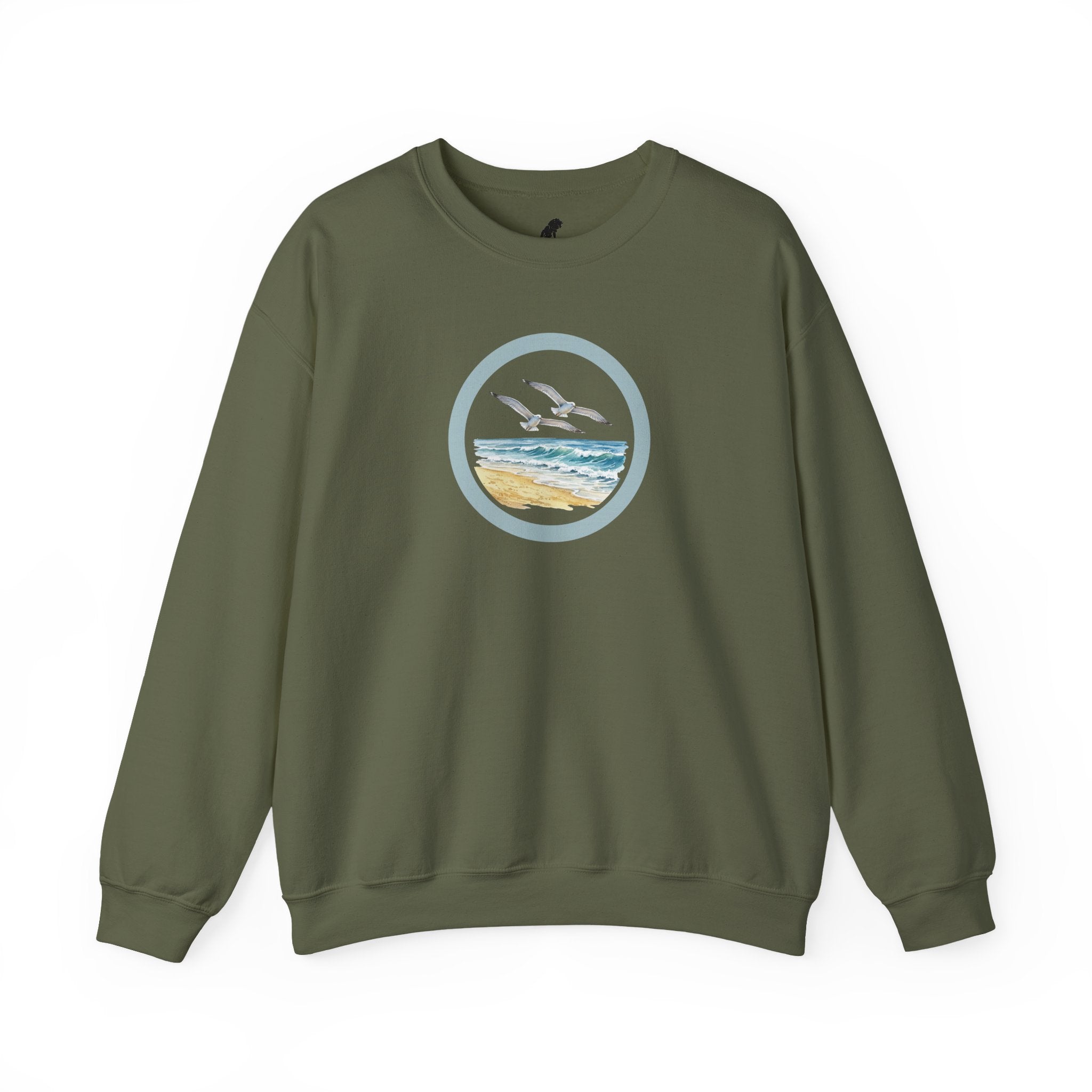 Coastal Circle Crewneck Sweatshirt — Seagull Beach Sweater