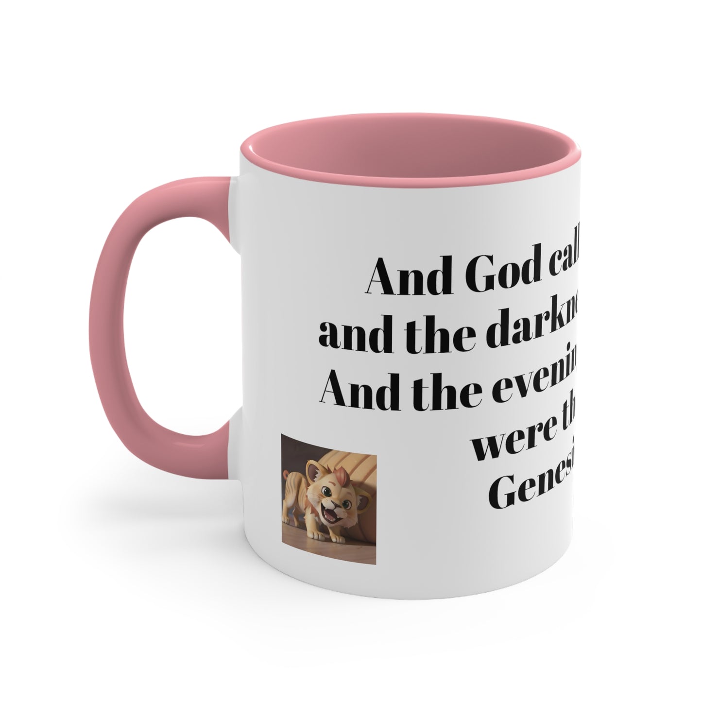 Bible Speaks Gen 1:5 Accent Mug, 11oz