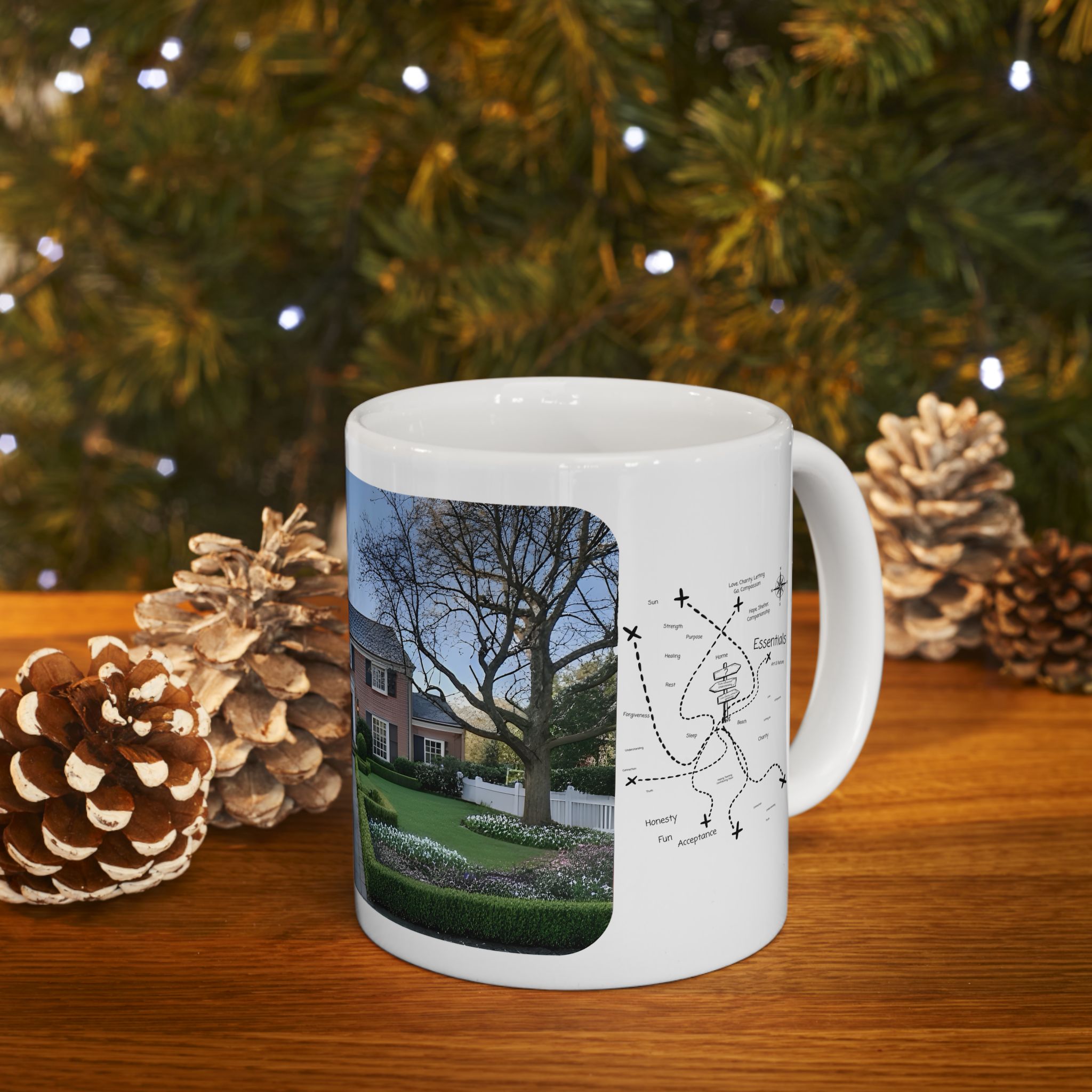 Cozy Architecture & Dreamy Landscapes #1 White Ceramic Mug – Homes Home Sweet Home Cup (11oz/15oz)