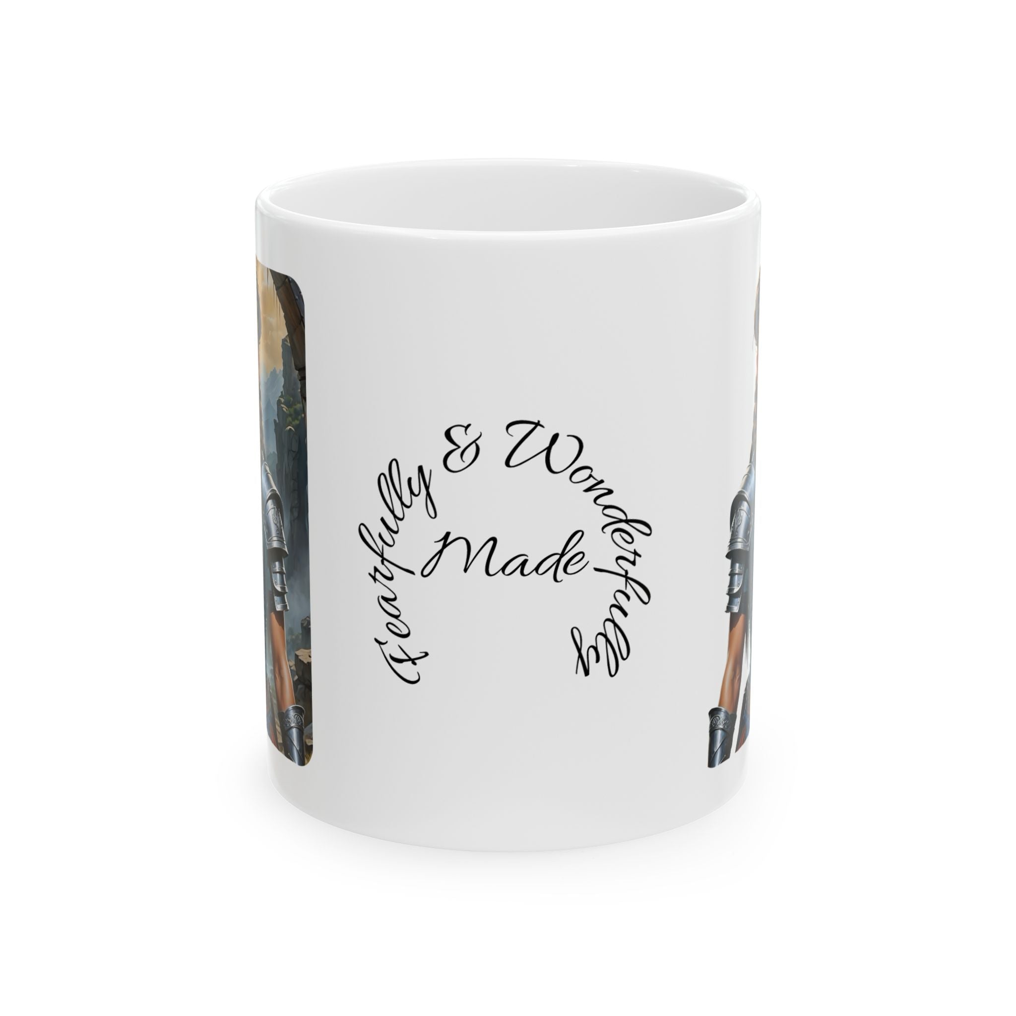 Gentle Woman of Valor #13 White Ceramic Mug - Fearfully & Wonderfully Made Tribute Cup (11oz/15oz)