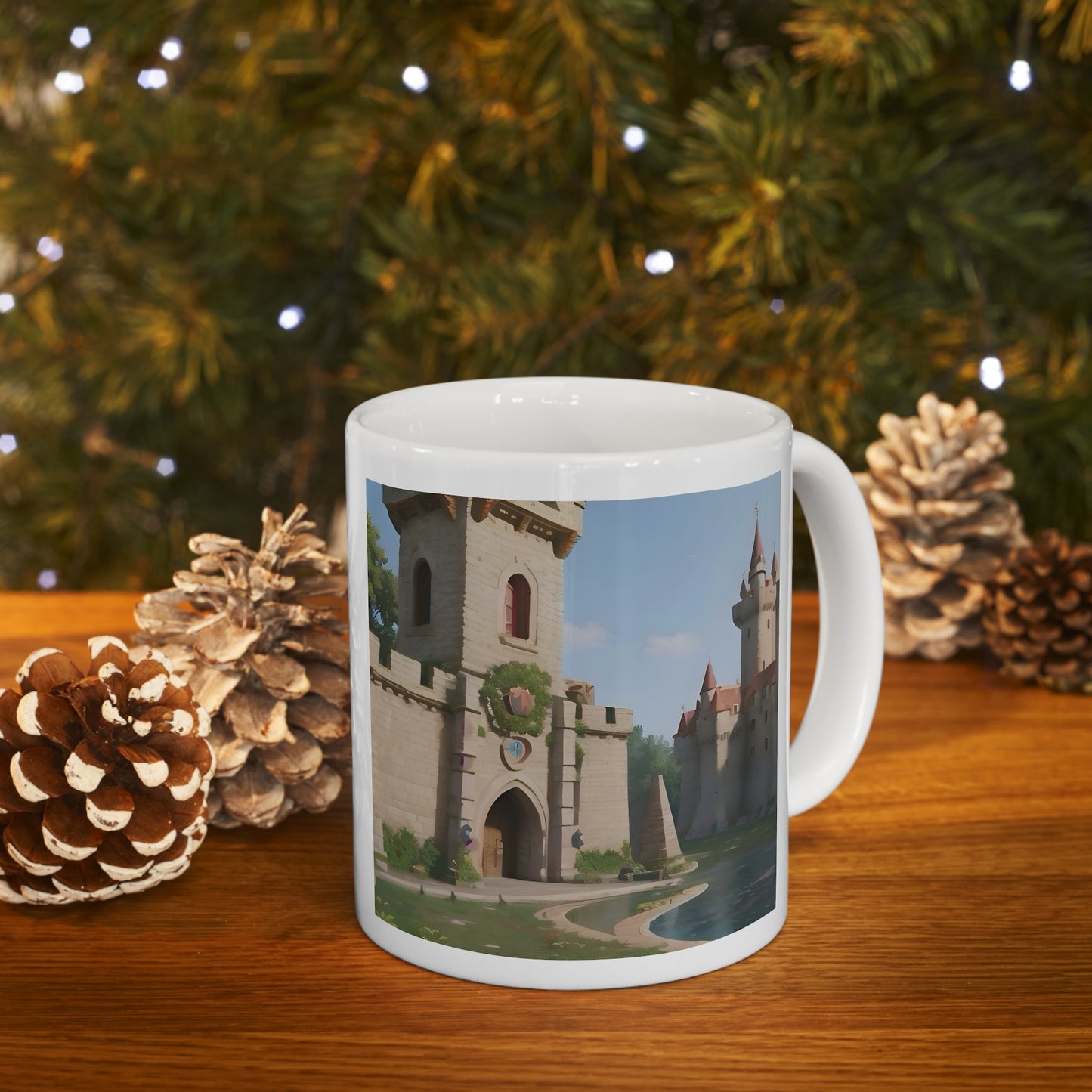 Artzy Castle Ceramic Mug, 11oz