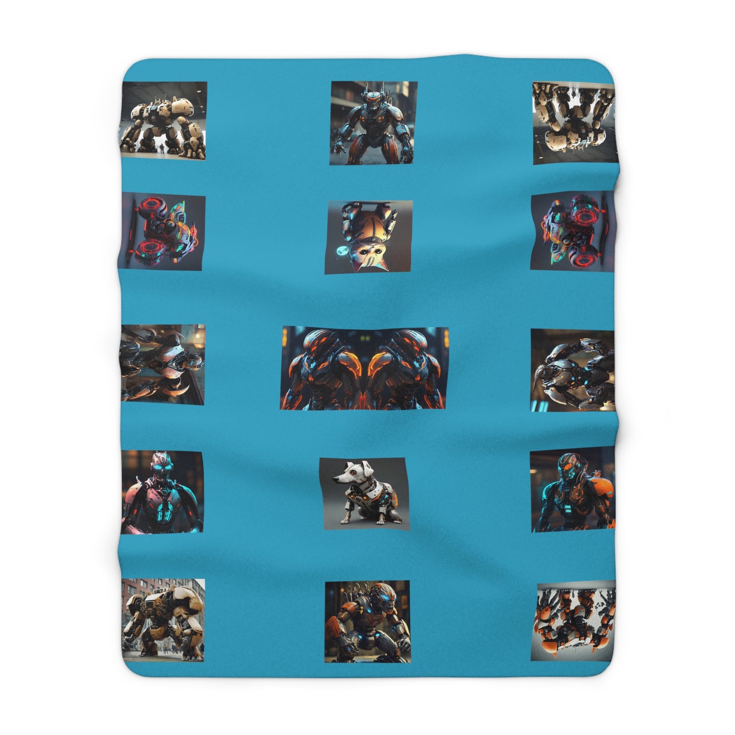 Matiby MEK Teal Sherpa Fleece Blanket