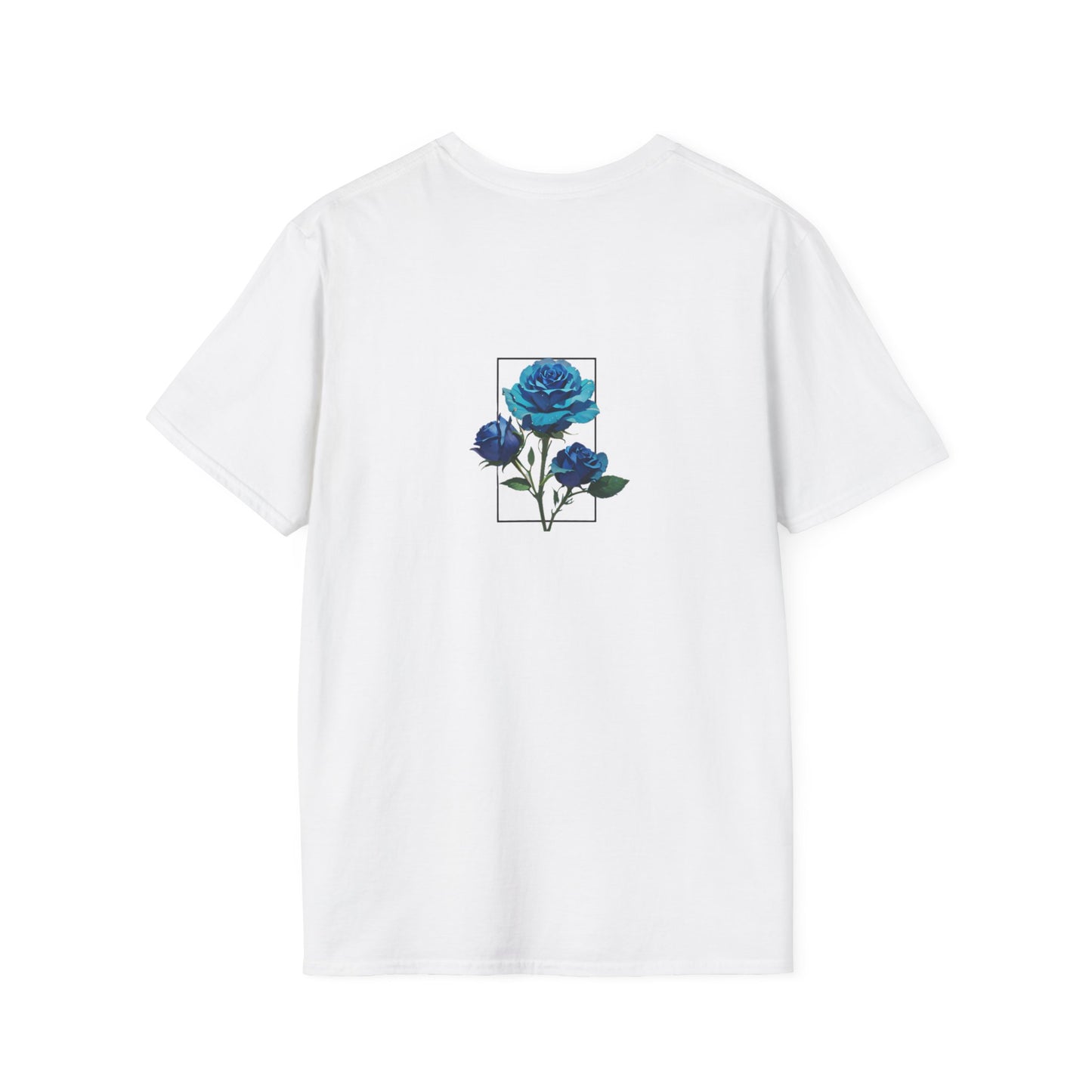 Japanese Blue Rose Landscape Unisex Softstyle T-Shirt