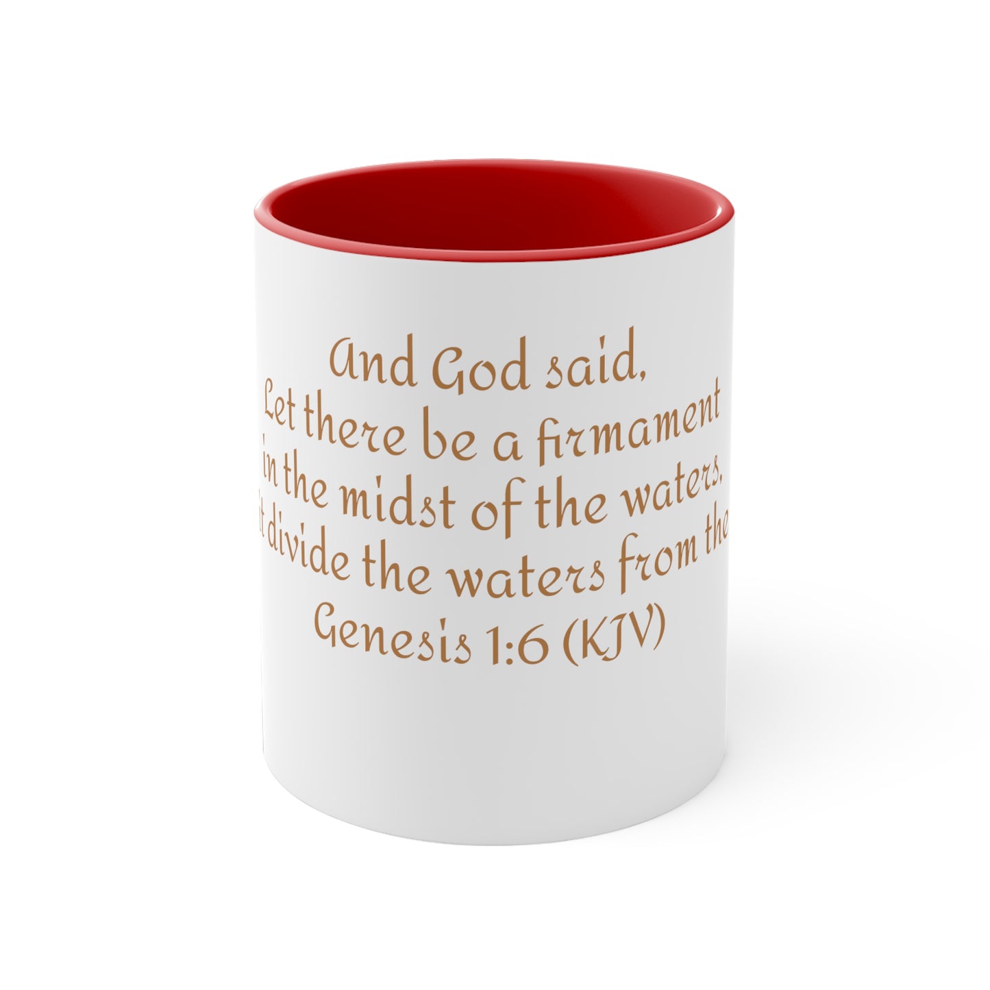 Bible Speaks Gen 1:6 Accent Mug, 11oz