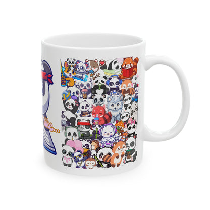 Journeys Unisex Loveable Cuties Ceramic Mugs, Gifts for Pet Lovers, Mugs for Animal Lovers, Cute Seasonal Panda Mugs, Mug for All Occasions, Panda Life Mug, Panda Lovers Mug