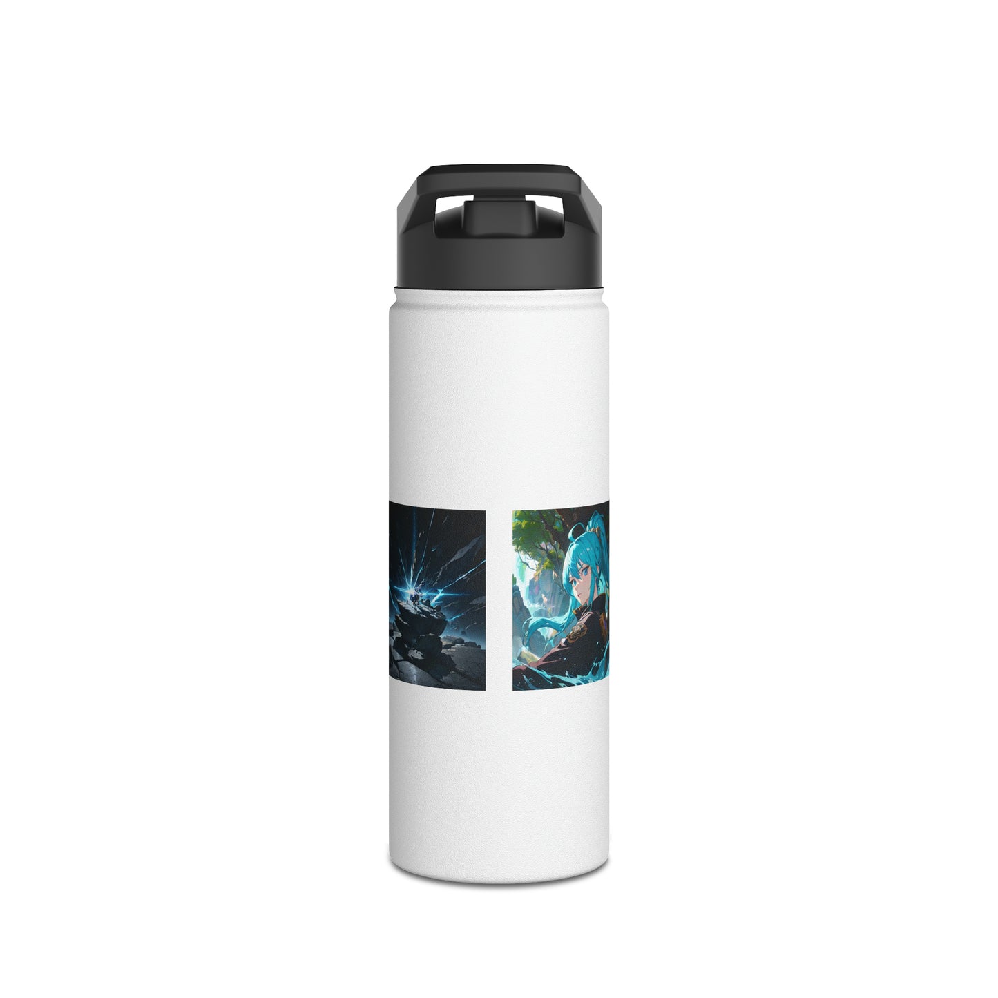 The Rising Stainless Steel Water Bottle, Standard Lid, White