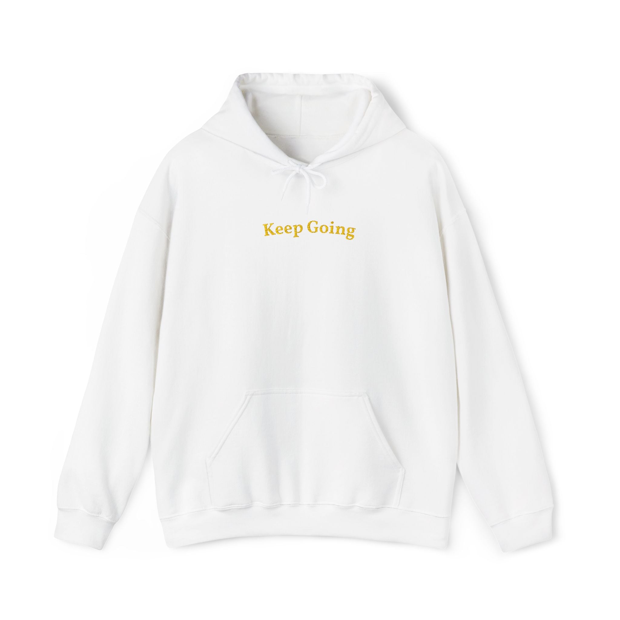 Keep Going Gold Embroidered Unisex Heavy Blend Hooded Sweatshirt, Strength And Hope Hoodie