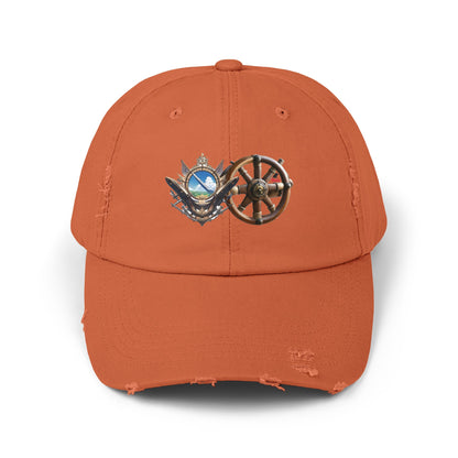 Nautical Unisex Distressed Cap