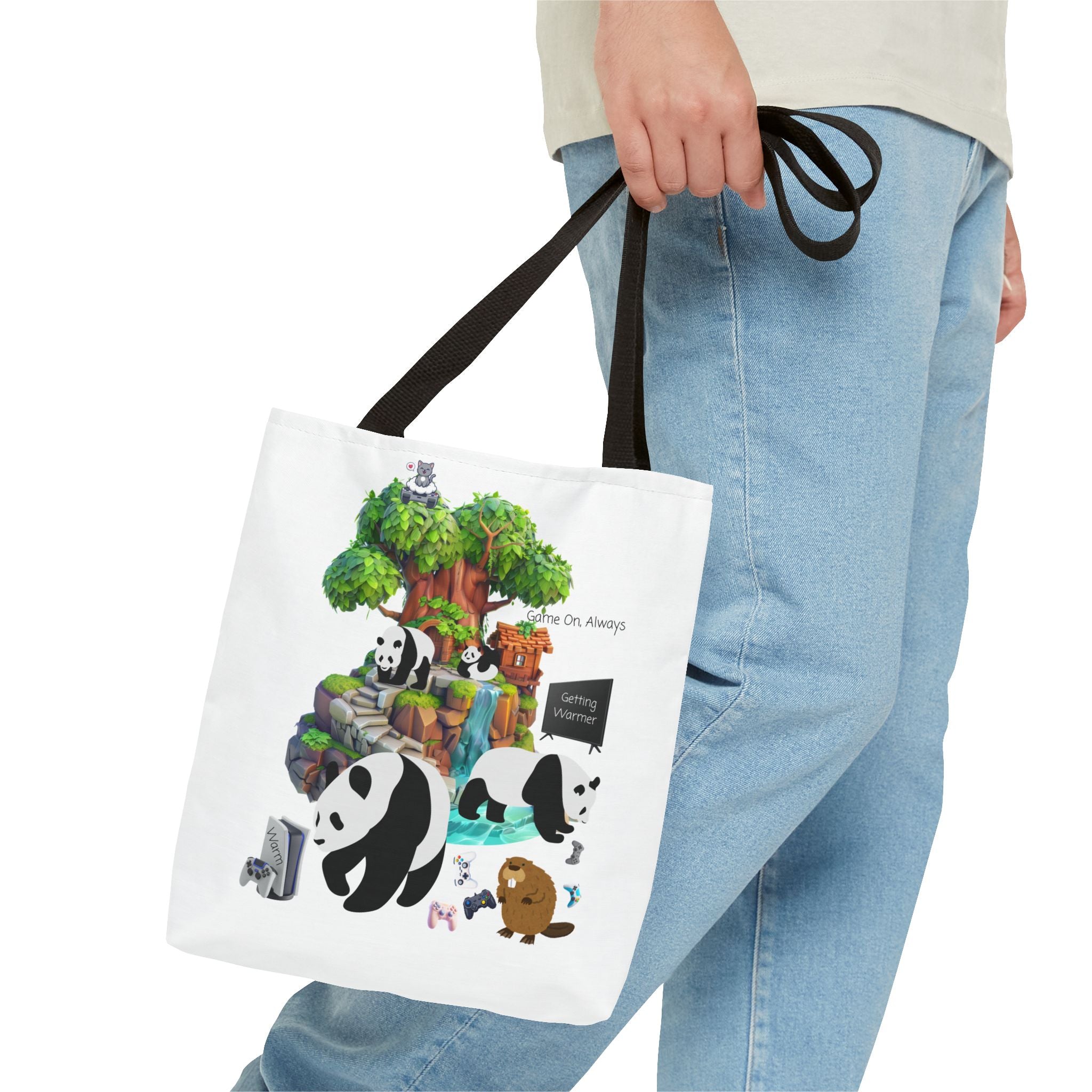 Game On, Always In a Woodland Treehouse Tote Bag | Sleep Is Optional, Gaming Is Not