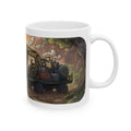 Adventure 4x4 Trucks #7, Construction Workers On The Go White Ceramic Mug — Find Your Path To The Essentials Cup (11oz & 15oz)