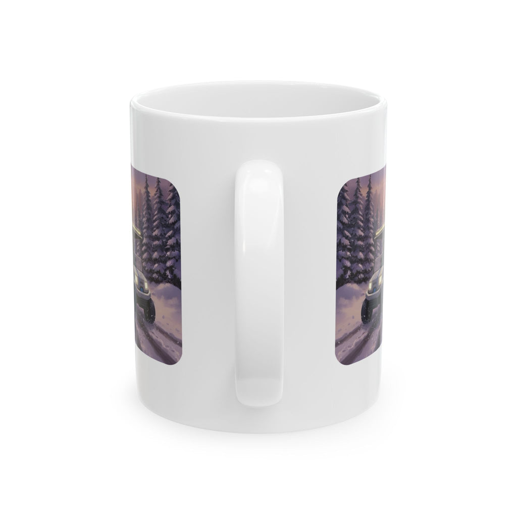Anime Golf Cart Winter Racing Adventures #1 White Ceramic Mug — Find Your Path To The Essentials Cup (11oz & 15oz)