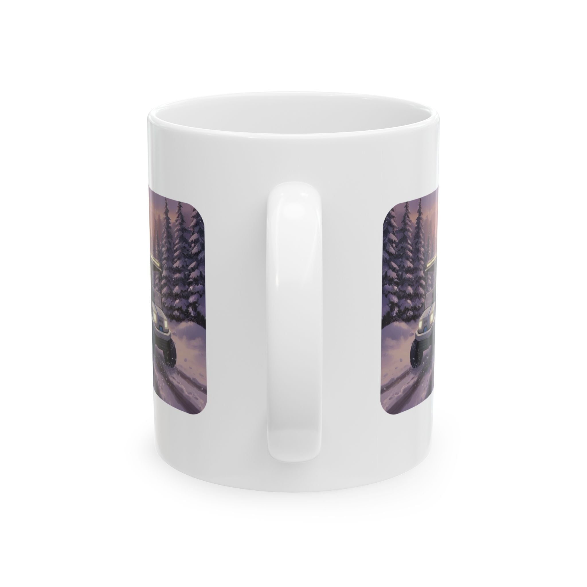 Anime Golf Cart Winter Racing Adventures #1 White Ceramic Mug — Find Your Path To The Essentials Cup (11oz & 15oz)