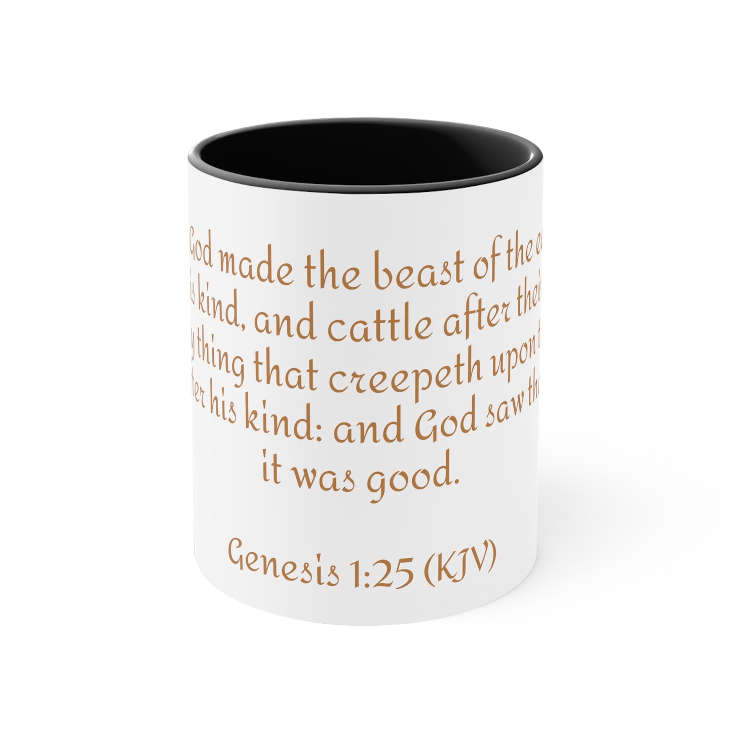 Bible Speaks Gen 1:25 Accent Mug, 11oz