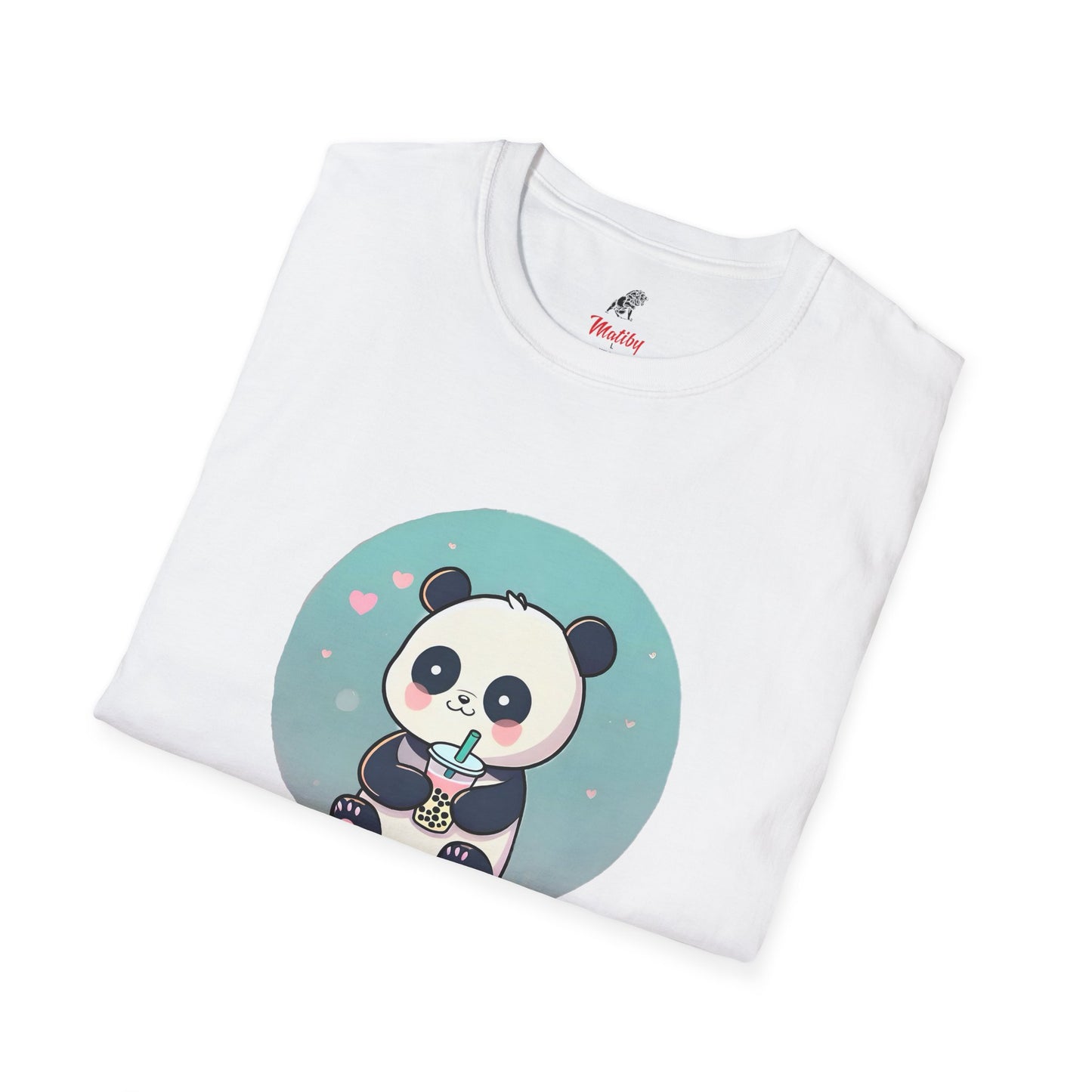 Panda With Boba Unisex Softstyle T-Shirt