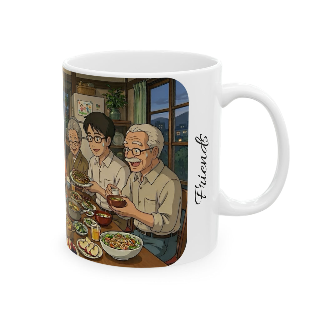Family & Friends #5 Forever White Ceramic Mug — Cozy Feast Cup (11oz/15oz)