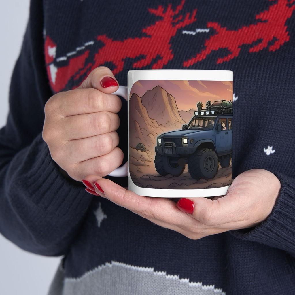 Adventure 4x4 Trucks #42, Family On The Move White Ceramic Mug — Find Your Path To The Essentials Cup (11oz & 15oz)