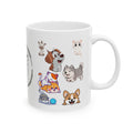 Playful & Cute Pets Decor #3 White Ceramic Mug — Adorable Animals To Brighten Your Day Cup (11oz & 15oz)
