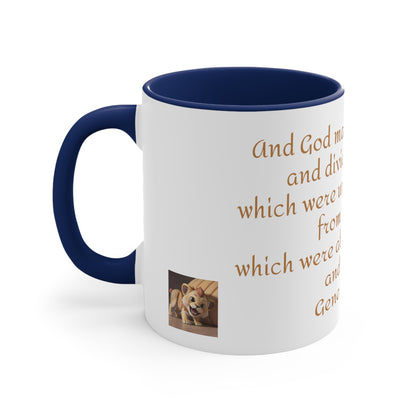 Bible Speaks Gen 1:7 Accent Mug, 11oz