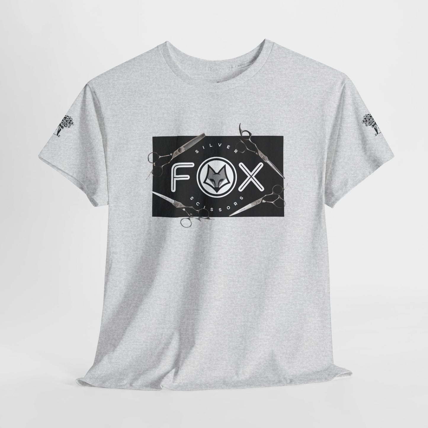 Silver Fox Scissors Unisex Heavy Cotton Tee