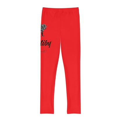 Youth Red Full-Length Leggings (AOP)