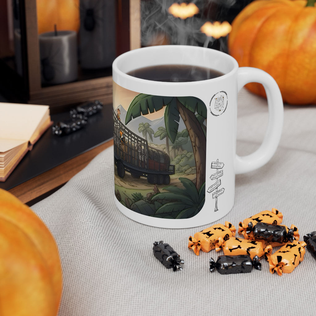 Adventure 4x4 Trucks #8,  Safari On The Go White Ceramic Mug — Find Your Path To The Essentials Cup (11oz & 15oz)