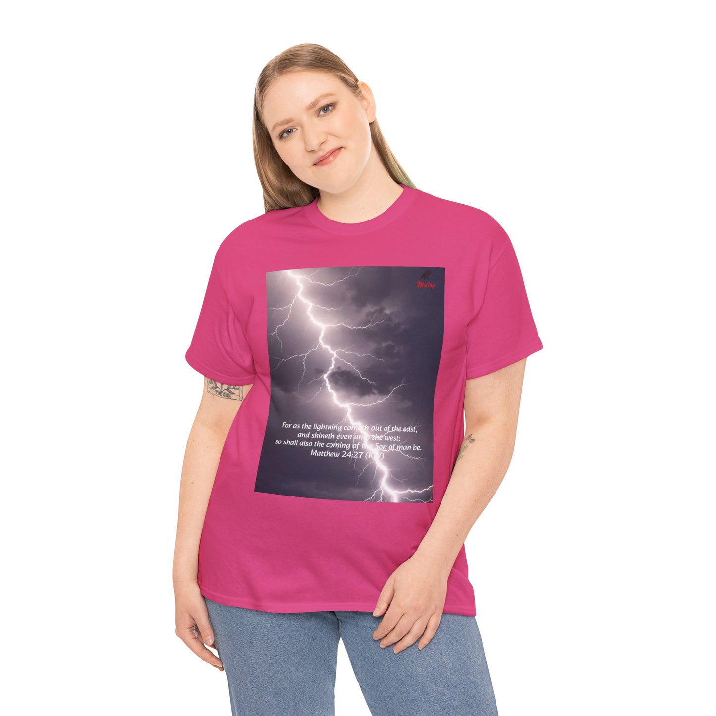 Lightning Style East West Unisex Heavy Cotton Tee