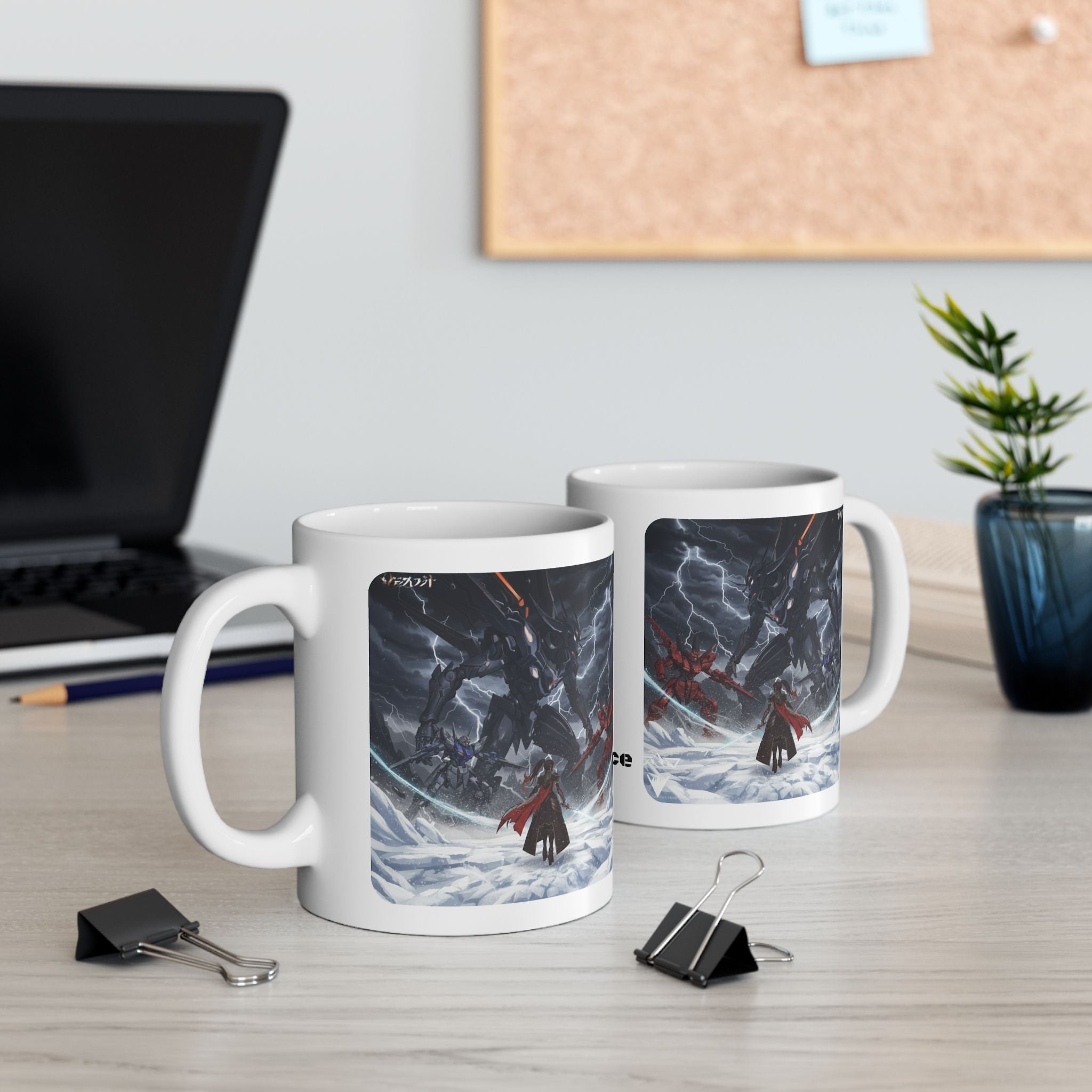 Sentience Rising Sci-Fi Robots #1 White Ceramic Mug | Sci-Fi NeoSentinel Uprising
