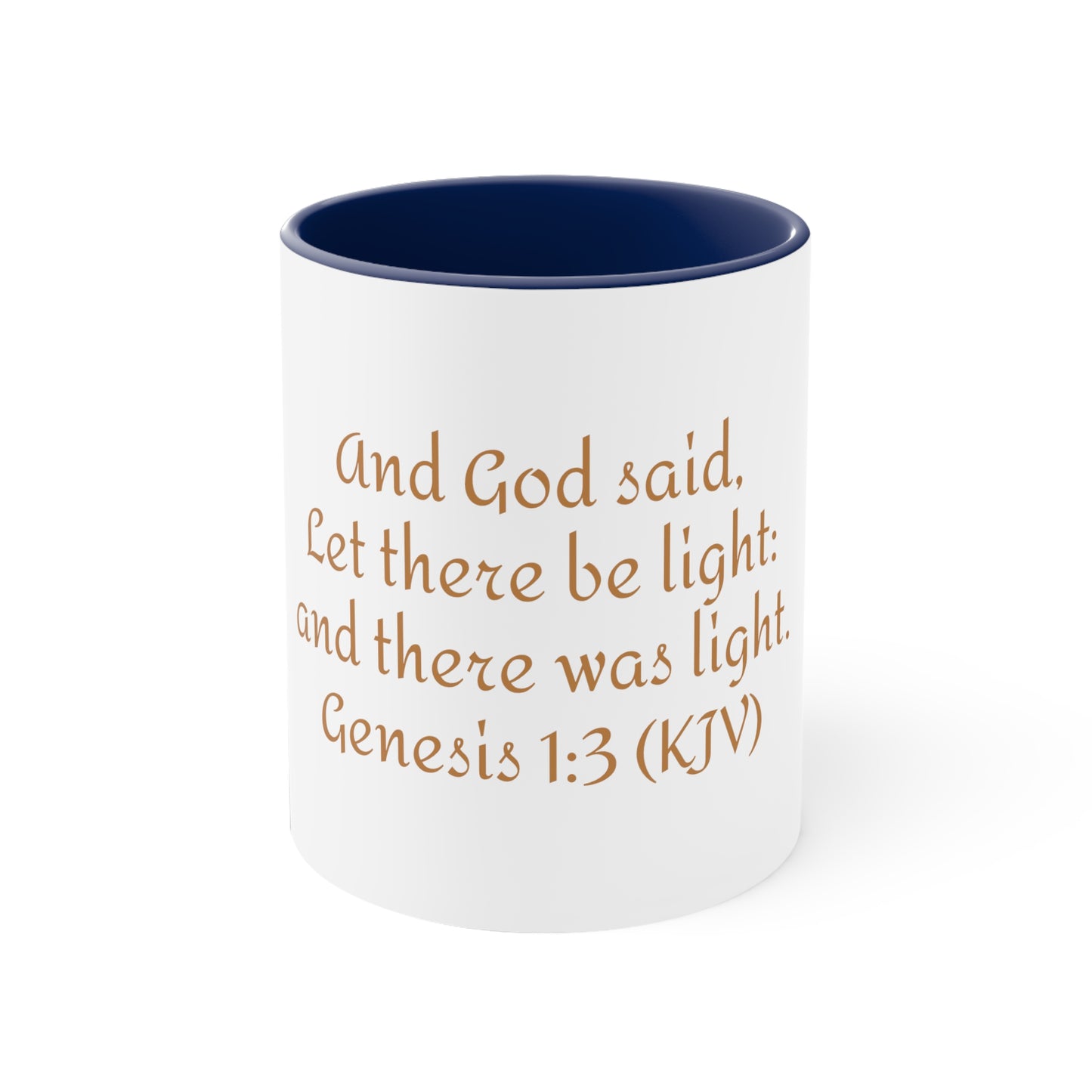 Bible Speaks Gen 1:3 Accent Mug, 11oz