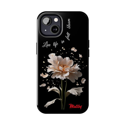 Matiby Amy's Special Flower Bloom Black Tough Phone Cases