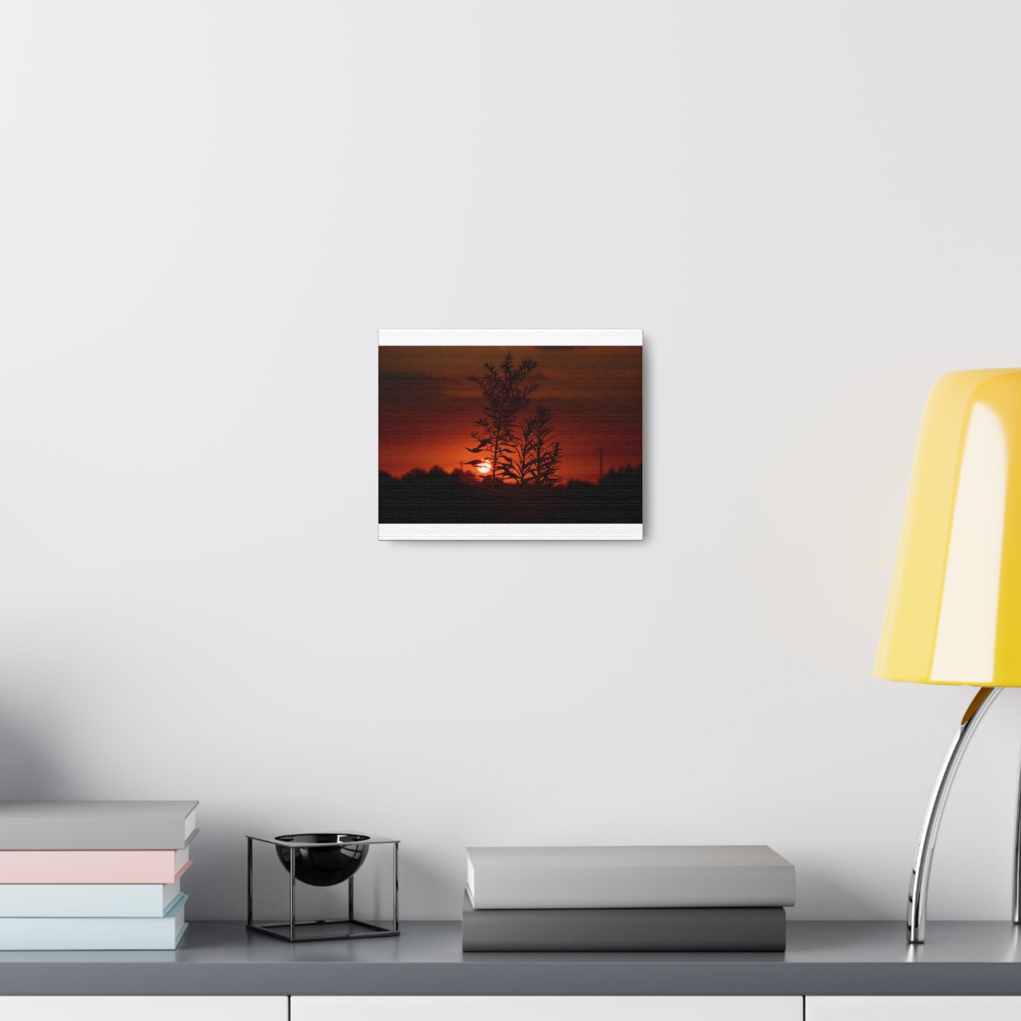 Nature Sunset Silhouette Black Canvas Gallery Wraps