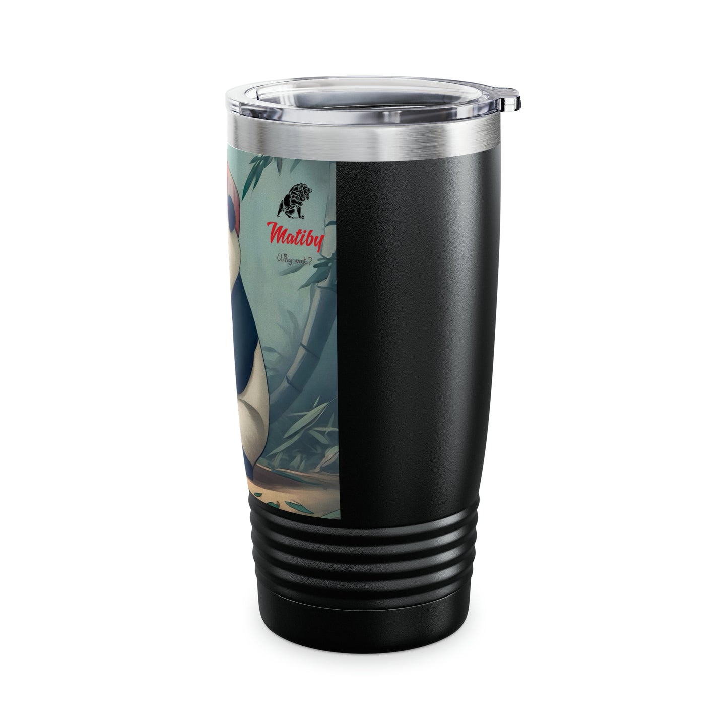 Artzy Baseball Panda Ringneck Tumbler, 20oz